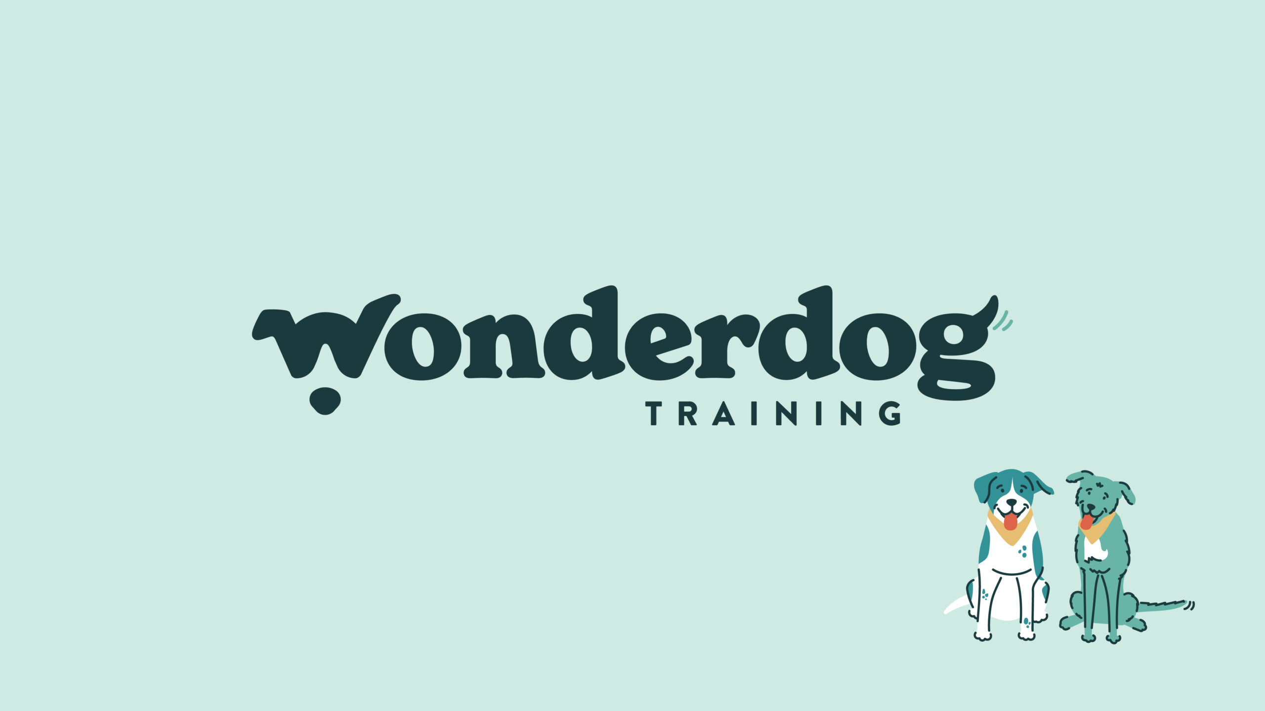 wonderdog logo & dog illustration